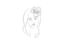 draw minimalist unique one line art vector portrait illustration